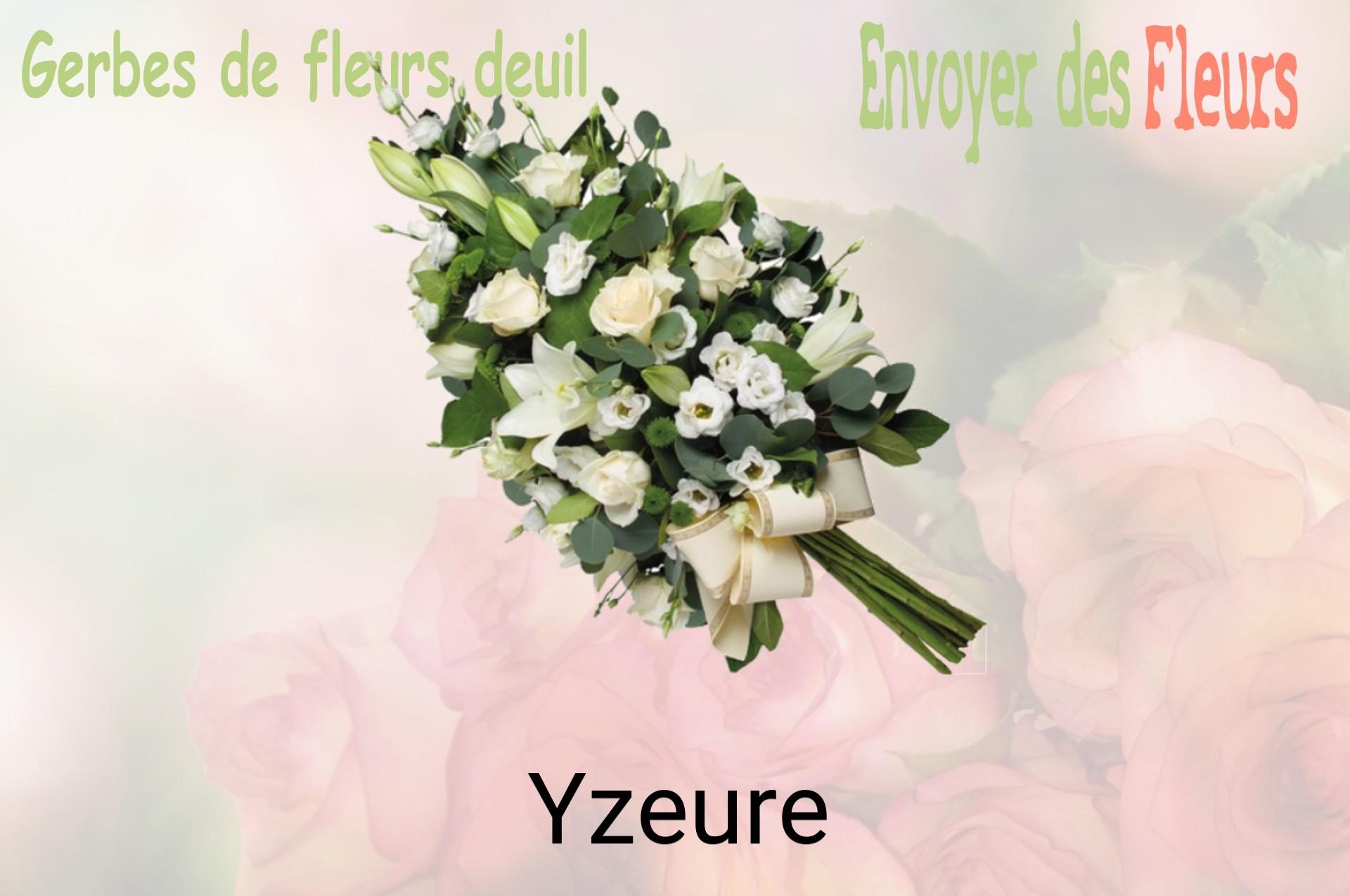 Gerbe de fleurs de deuil livrée à Yzeure